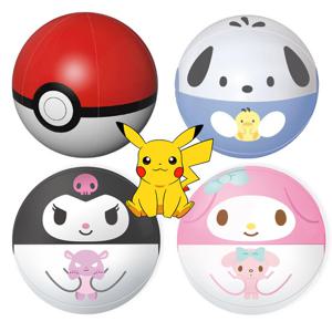 포켓몬 산리오 비치볼 몬스터볼 쿠로미 마이멜로디 포차코
