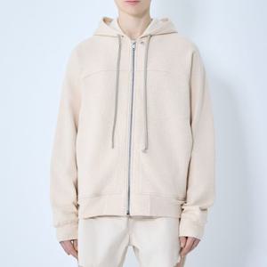 25 FW 릭오웬스 드로우스트링 후드 집업 스웨트셔츠 베이지 RU01E5241 JT 21