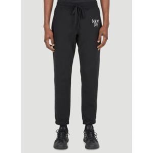25 FW 모어조이 로고 자수 클래식 트랙 스웨트 팬츠 블랙 MJ TR567A BLACK WHITE