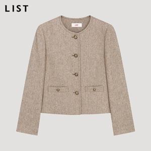 [리스트] 울 라운드넥 크롭 자켓_TWWJKP72510_LB