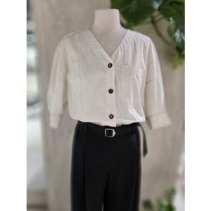 [ZOOC] 브이넥 블라우스 (Z252MSC034)
