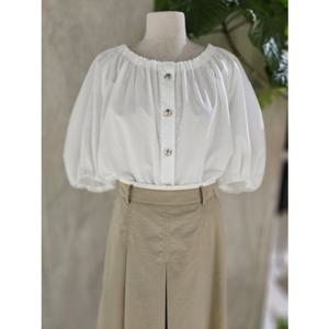 [ZOOC] 넥셔링 버튼 업 블라우스 (Z252MSC032)