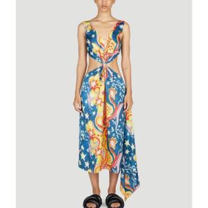 25 FW 마르니 x No Vacancy 그래픽 파라다이스 미디 드레스 ABMA1059A0 UTV977 GP