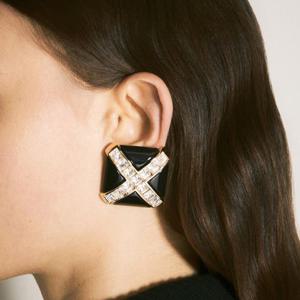 25 FW 생로랑 Crystal Cross 크리스탈 크로스 이어링 805022 Y15VR 9848