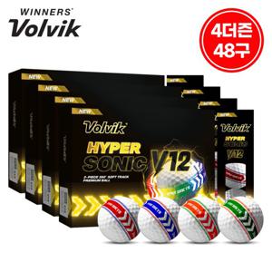 (4더즌 48구) 볼빅 골프공 하이퍼 소닉 V12 소프트 트랙 360도 고반발 3피스