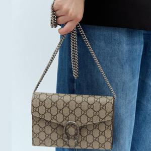 25 FW 구찌 Dionysus 디오니소스 슈프림 체인 숄더백 베이지 401231 KHNSN 8642