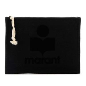 이자벨마랑 블랙 캔버스 네티아 클러치 PO0046FAA1X18M 01BK