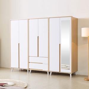 동서가구 프렌드 2서랍 거울 옷장세트 2400 다리형 DF926413