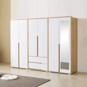 동서가구 프렌드 2서랍 거울 옷장세트 2400 일반형 DF926555