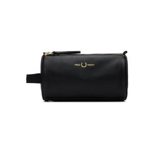 25 FW 프레드페리 남성 블랙 텀블 가죽 파우치 252719M171000