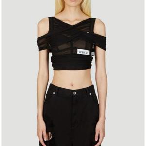 25 FW 돌체앤가바나 Kim 킴 메쉬 크로스 오버 크롭 탑 F777ST FU8B0 N0000