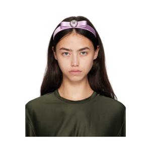 25 FW 베르사체 여성 퍼플 지아니 리본 헤어밴드 251404F018005