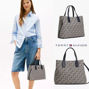 타미힐피거 TOMMY HILFIGER AW17444-DW6 여자 가방 재커드 모노그램 로고 토트 크로스백
