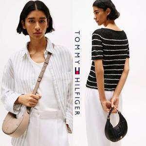 타미힐피거 TOMMY HILFIGER AW17635-AFE 여자 가방 퀼팅 크레센트 크로스백