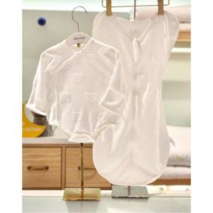 압소바 HK(신생아선물2종) 화트베 모달 배냇슈트 스와들세트(25년가을신상) (A2C10114A)