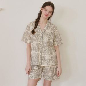 바풀 LL5024-31 여성잠옷 순면 여름 파자마 투피스 잠옷 상하