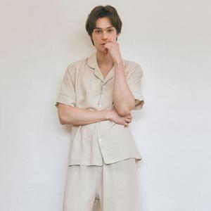 바풀 LL5029-11 남성잠옷 린넨혼방 여름 파자마 투피스 잠옷 상하