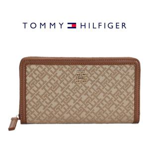 타미힐피거 TOMMY HILFIGER XW04739-0F4 여자 지갑 모노그램 재커드 지퍼 장지갑