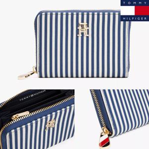 타미힐피거 TOMMY HILFIGER AW17270-0GY 여자 지갑 올오버 스트라이프 지퍼 지갑