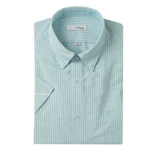 (듀퐁)25년 SS 신상 -SE5MM21HS313SMI(민트)- 슬림핏 스냅카라 스트라이프 반팔셔츠