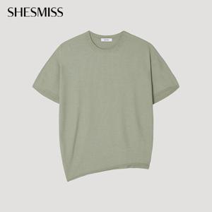 [쉬즈미스] 사선 캡 소매 니트_SSKPOP32080_LN