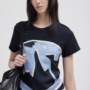 [쥬크]스카프 프린트 티셔츠 (Z252MSM032)