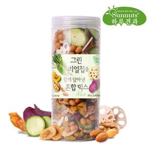 하루견과 그린 리얼칩을 함께 담아 낸 혼합믹스 480gx1통