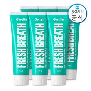 가그린 후레쉬브레스치약 라임민트 120g 6개 구취제거 구강유해균 감소