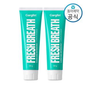가그린 후레쉬브레스치약 라임민트 120g 2개 구취제거 구강유해균 감소