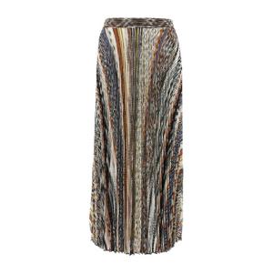 미쏘니 플리츠 스트라이프 니트 스커트 DS25WH0DBK01CR FM147