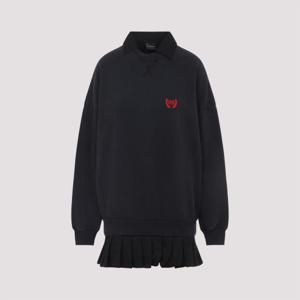 발렌시아가 숏 원피스 838975 TSVC6 1041 FADED WASHED BLACK