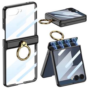갤럭시Z플립7 제트지 투명 마그네틱 힌지보호 링홀더 하드케이스