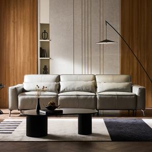 [다우닝] 테누토 4인 전체 천연가죽 전동 리클라이너 소파