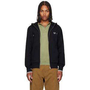 25 FW 프레드페리 남성 블랙 집업 후드티 252719M202003