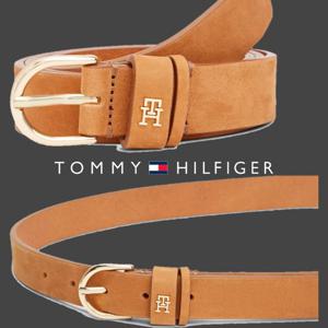 타미힐피거 TOMMY HILFIGER AW17930-GPA 여자 에센셜 모노그램 로고 가죽 벨트