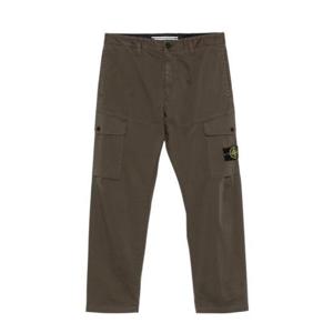 (명품) 스톤아일랜드 와펜 패치 코튼 새틴 카고 팬츠