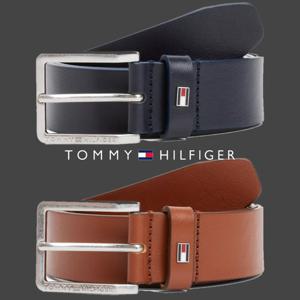 타미힐피거 TOMMY HILFIGER AM11461-DW6 남자 콘트라스트 버클 가죽 벨트