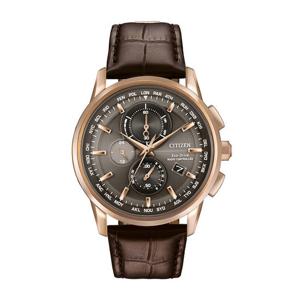 시티즌 AT8113-12H 에코드라이브 라디오컨트롤 남성 가죽 시계