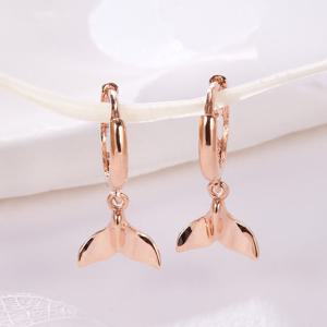 [비앤비골드] 14K 고래꼬리 딸랑이 원터치 귀걸이 한쌍 PNE41637