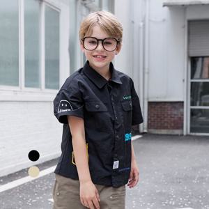 [볼컴키즈]볼컴 남아용 냉감 통기성 프린팅 반팔 셔츠 VJCCSHE25082