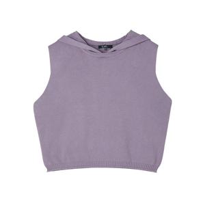 [랩]후드 오버핏 베이직 니트 조끼(AQ4KVA22)