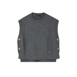 [랩]잔꽈배기 옆트임 단추 베스트(AQ4KVA25)