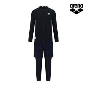 [아레나공식] 리안 아동 집업 래쉬가드 세트 A5BB1BS05BLK