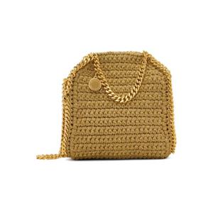 25 FW 스텔라 매카트니 여성 골드톤 타이니 팔라벨라 루렉스 크로셰 토트백 252471F048011