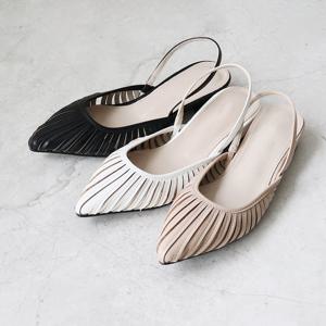 [원더슈즈]레이아 컴포트 쿠션 미끄럼방지 플랫 슬링백 2.5CM RA-6046