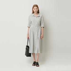 [시슬리] 플로라 스트라이프 셔츠 원피스_SAOP01541WH