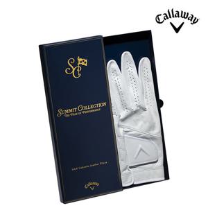 캘러웨이 2025 써밋 남성용 왼손 양피 골프장갑 화이트 박스패키징