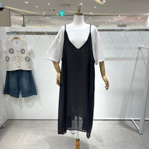 [밸리걸] 루즈핏 레이어드 원피스 604970