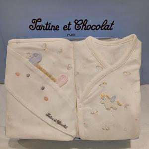 쇼콜라 홀스배냇저고속싸개2종세트 (TNPRIU051Q)가을겨울공용출산선물