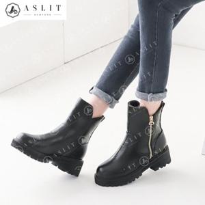 [애슬릿] 라운드 코 퍼 안감 방한 워커 털 앵클 부츠